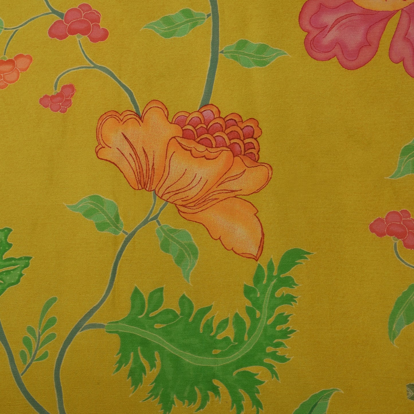 Floral Hydra Chinon Print Fabric