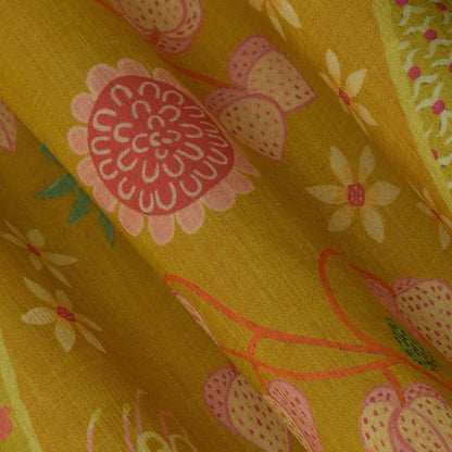 Floral Hydra Chinon Print Fabric