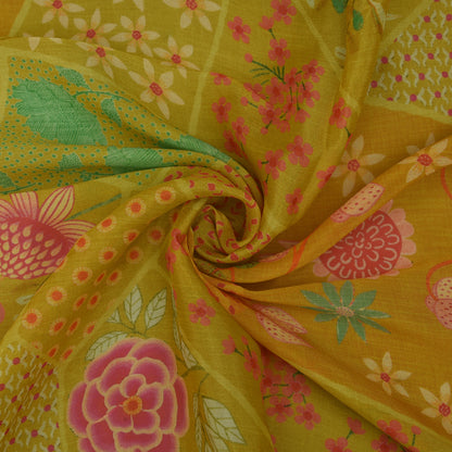 Floral Hydra Chinon Print Fabric