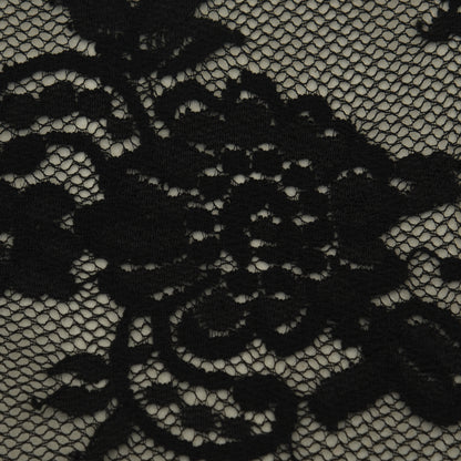 Black Color Chantilly Net Fabric