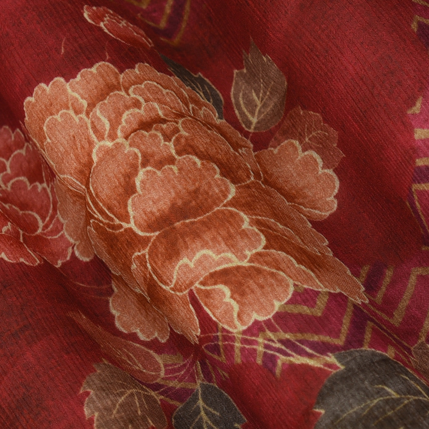 Floral Hydra Chinon Print Fabric