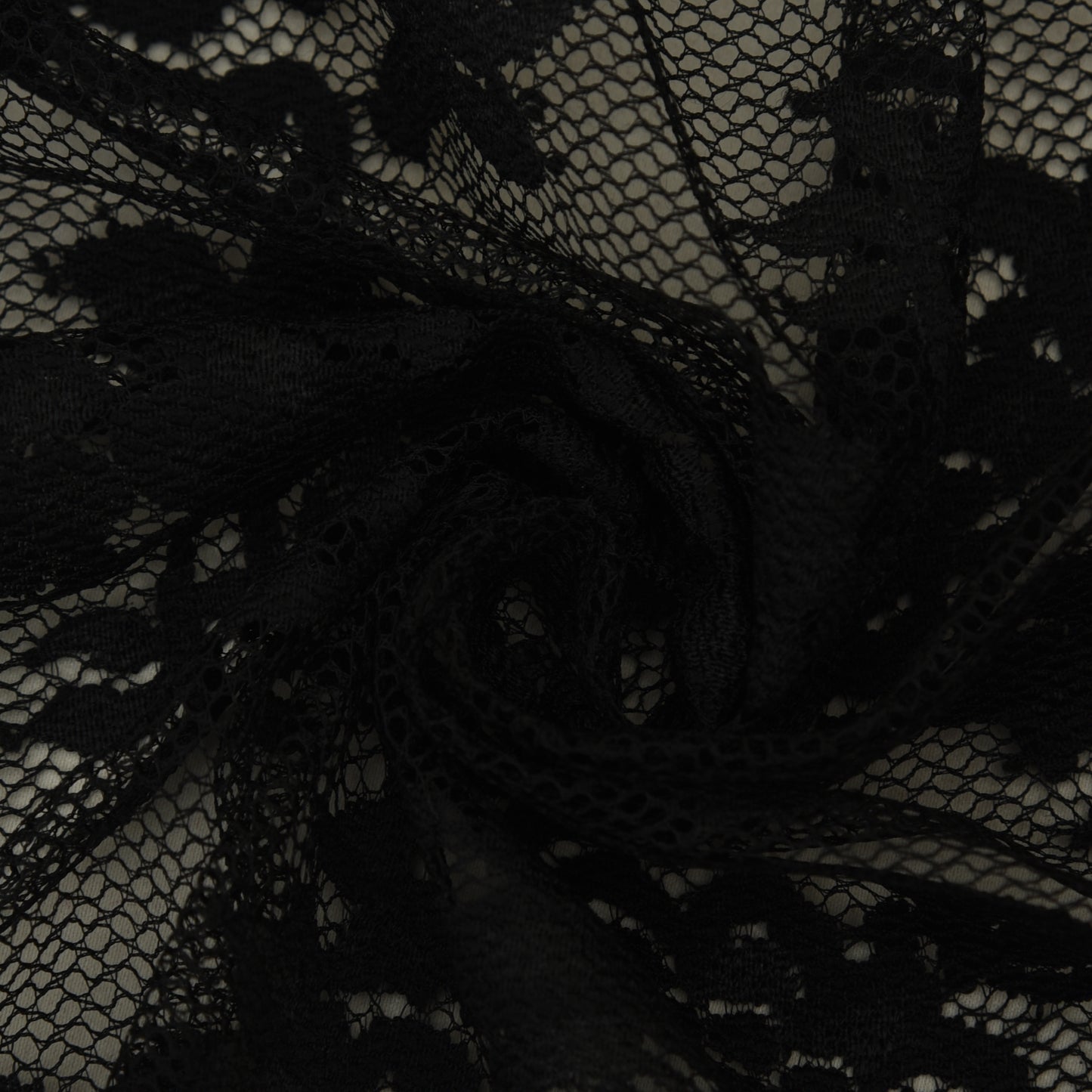 Black Color Chantilly Net Fabric