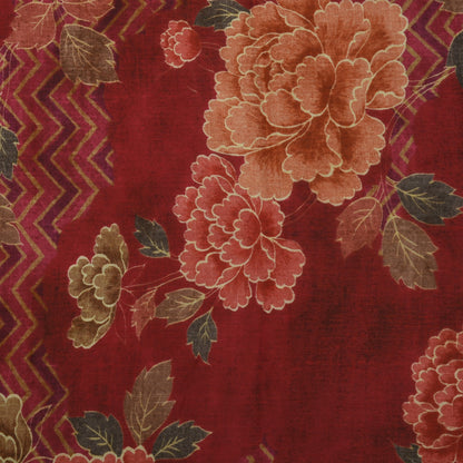 Floral Hydra Chinon Print Fabric