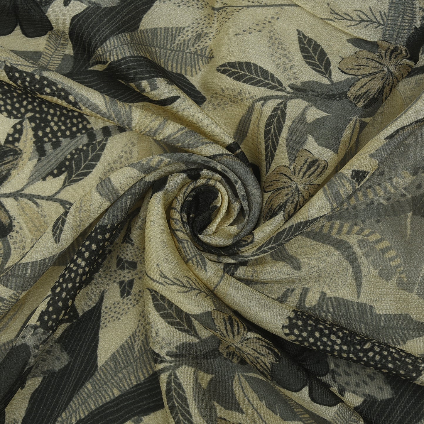 Floral Hydra Chinon Print Fabric