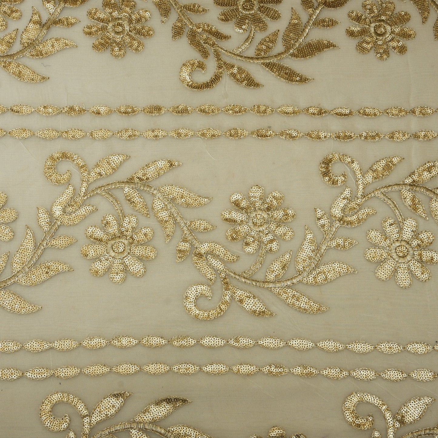 White Color Organza Embroidery Fabric