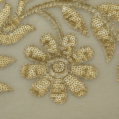 White Color Organza Embroidery Fabric