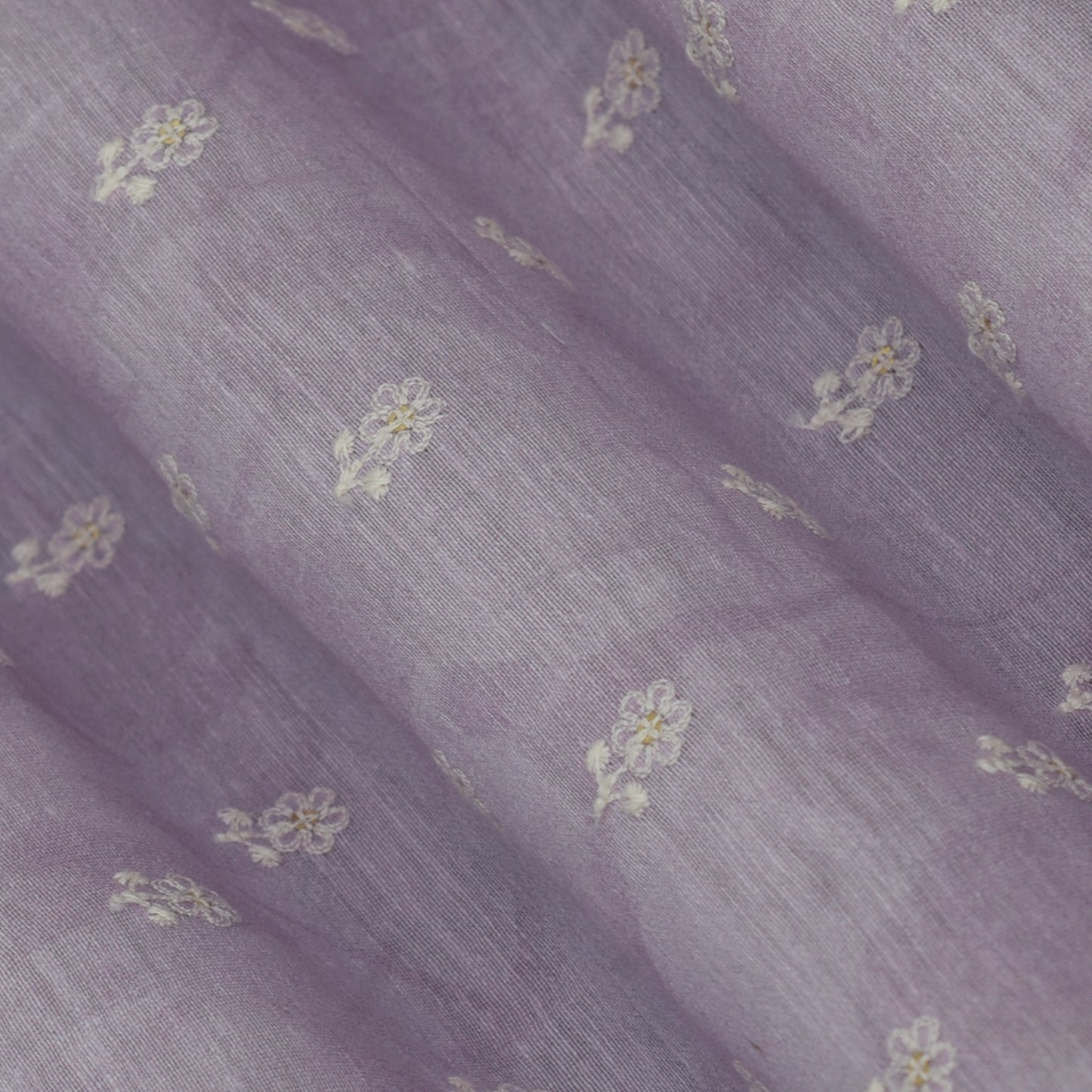 Mauve Color Linen Booti Fabric