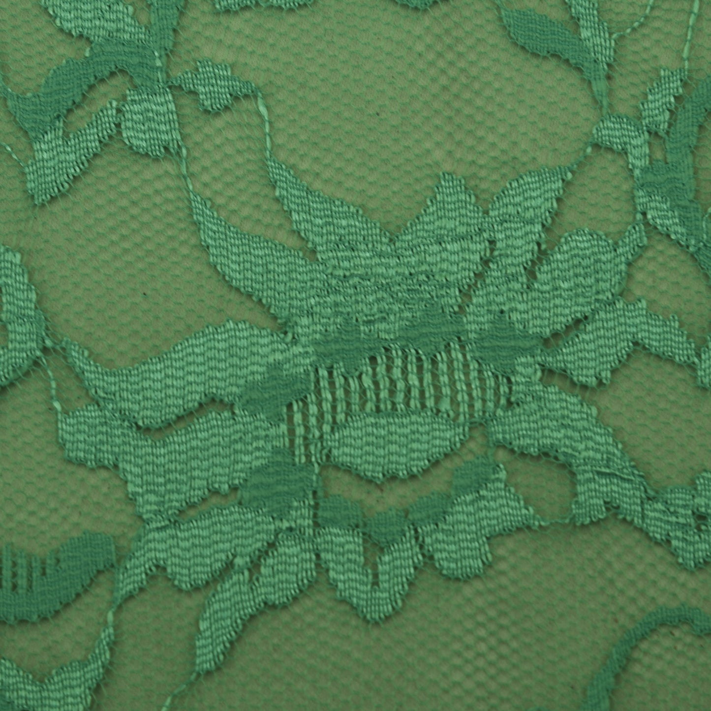 Pista Green Color Chantilly Lace Fabric