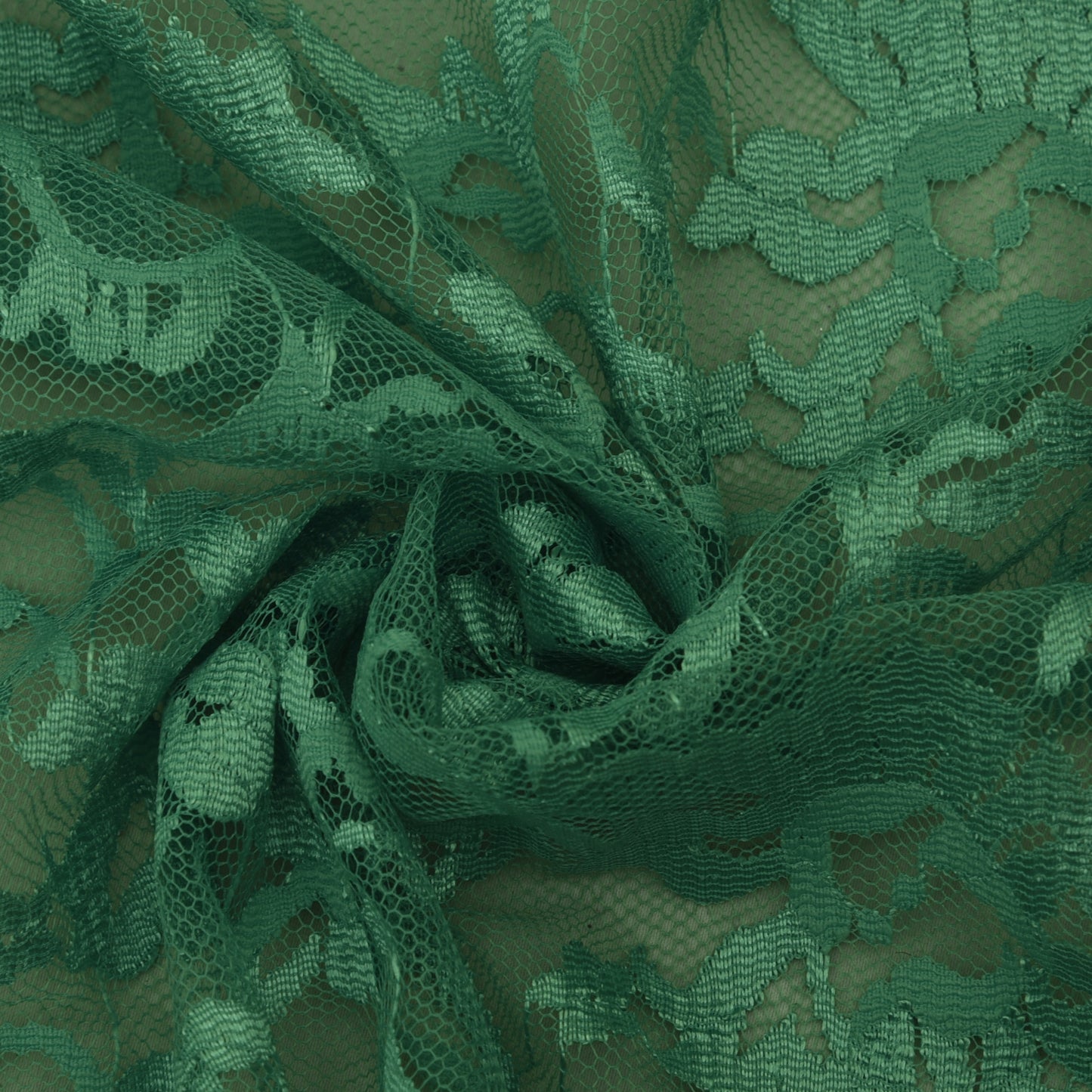 Pista Green Color Chantilly Lace Fabric