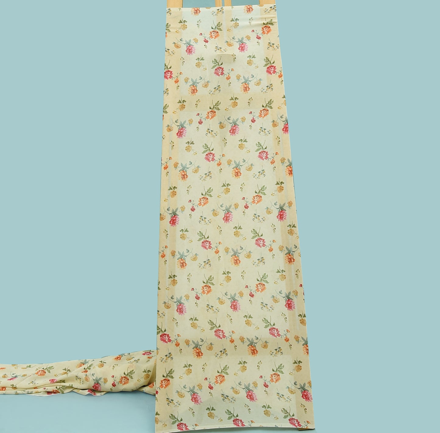 Floral Hydra Chinon Print Fabric