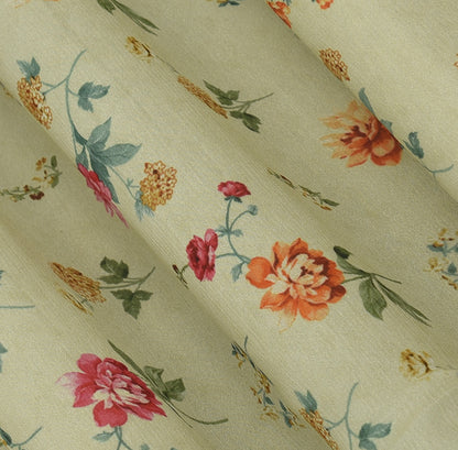 Floral Hydra Chinon Print Fabric