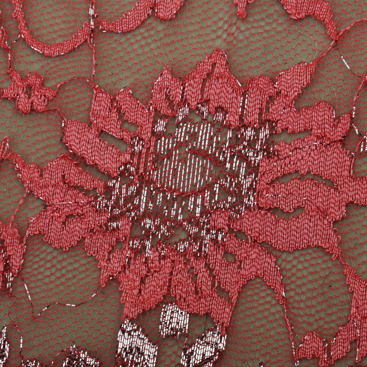 Pink Color Chantilly Lace Fabric