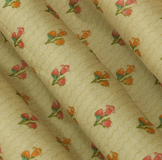 Floral Hydra Chinon Print Fabric