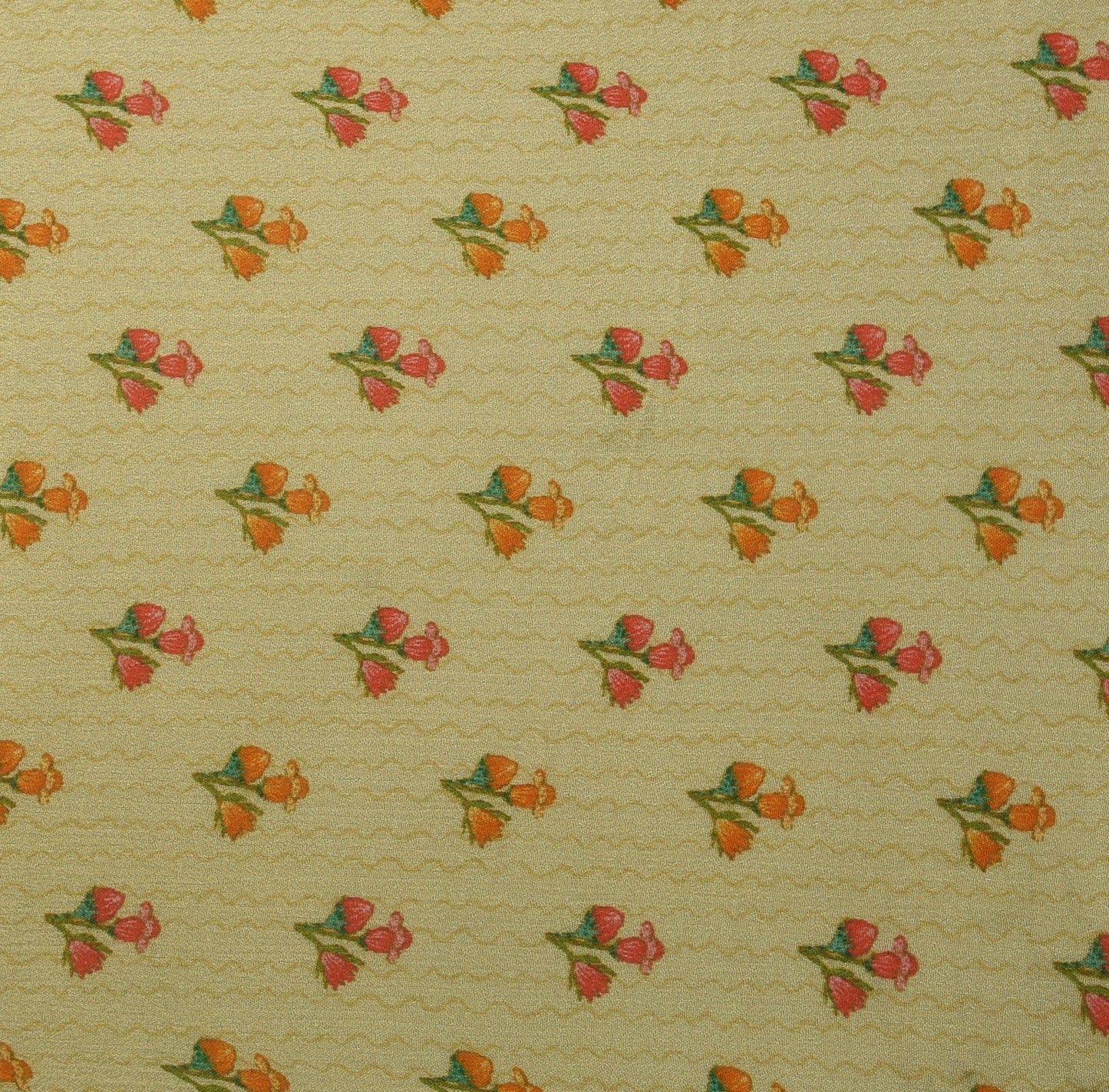 Floral Hydra Chinon Print Fabric