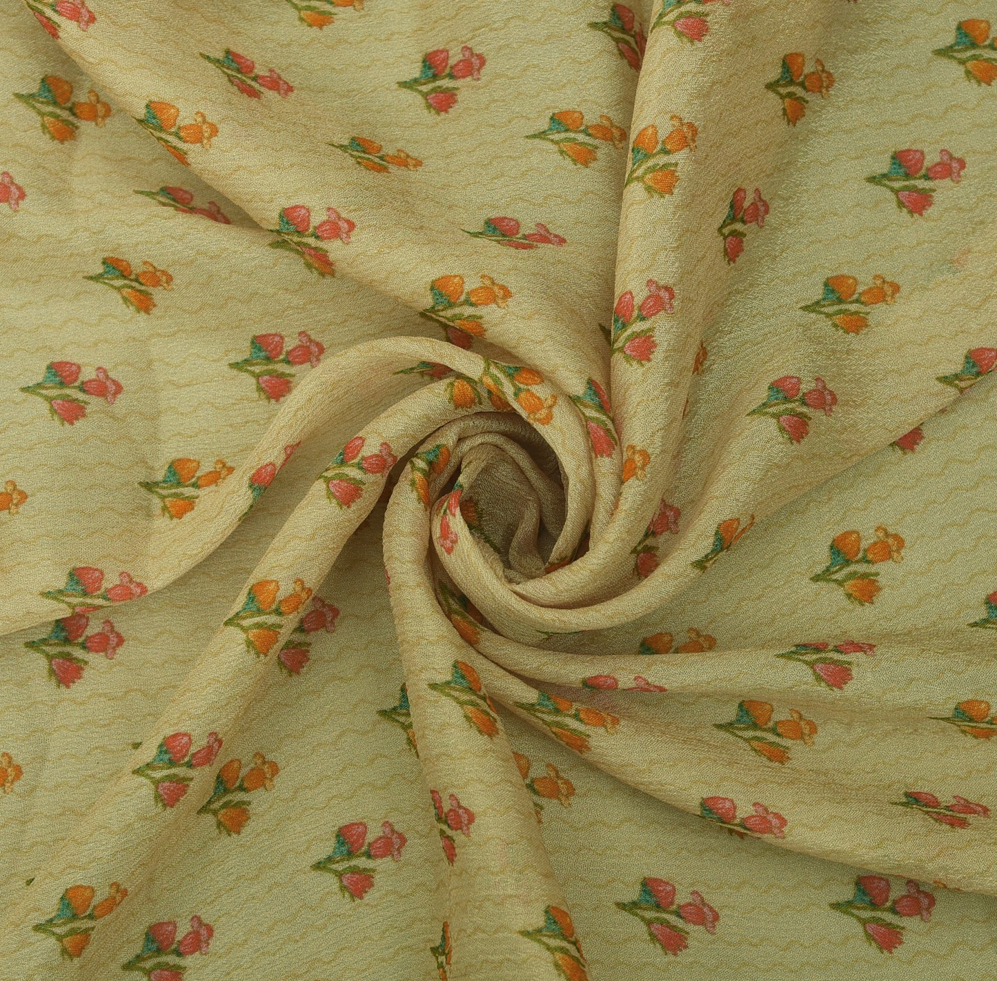 Floral Hydra Chinon Print Fabric