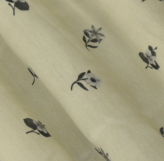 Floral Hydra Chinon Print Fabric