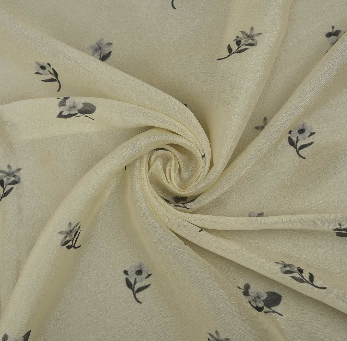 Floral Hydra Chinon Print Fabric