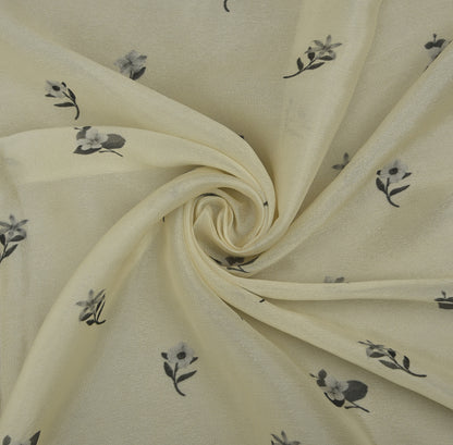 Floral Hydra Chinon Print Fabric