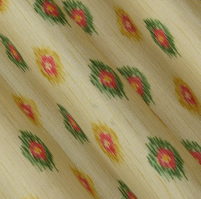 Floral Hydra Chinon Print Fabric