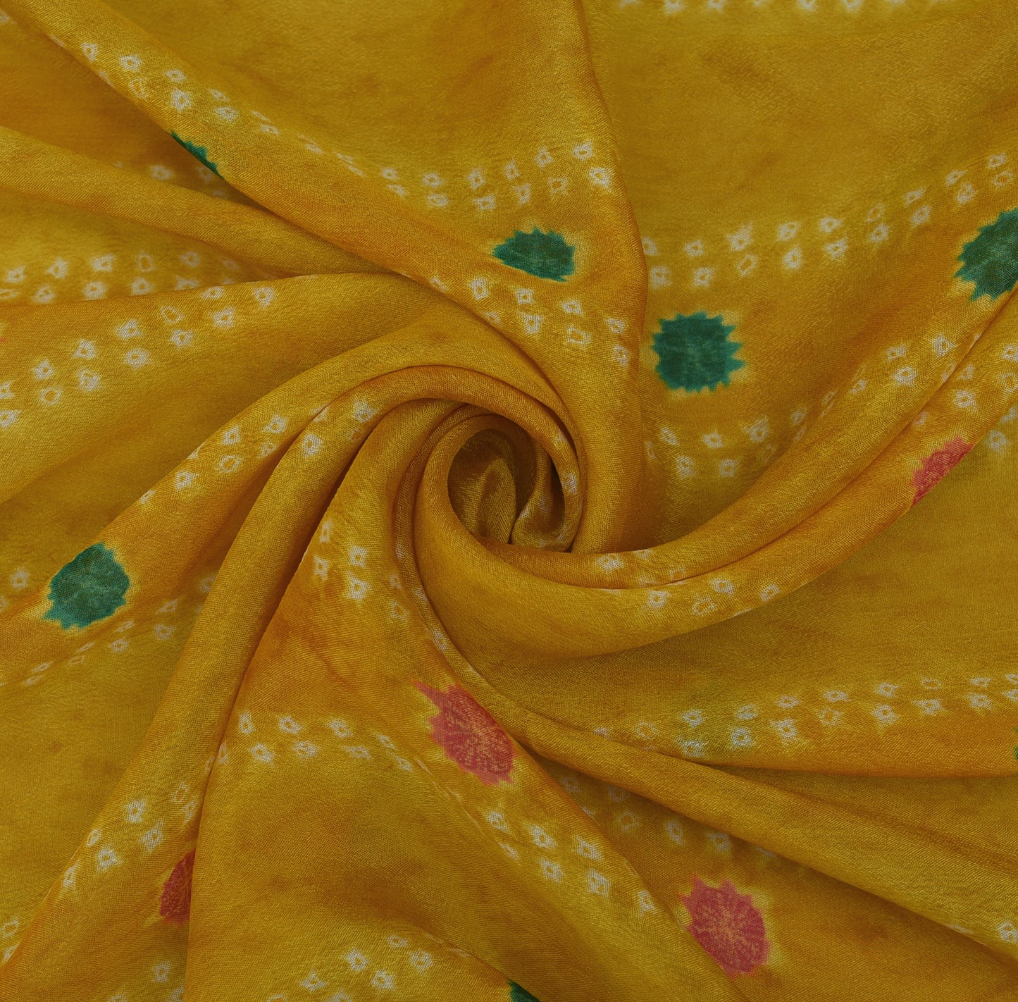 Colored Hydra Chinon Print Fabric