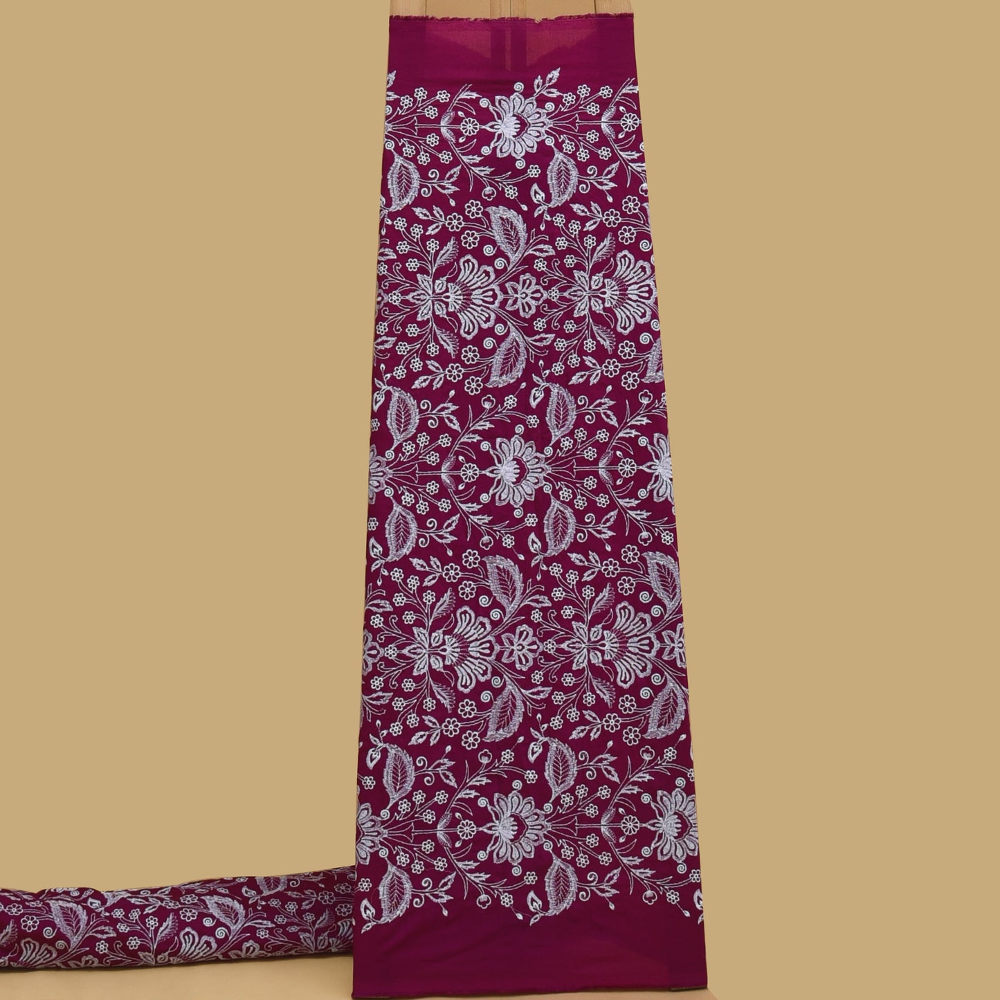 Chanderi Embroidery Fabric