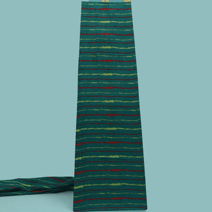 Multicolor Slub Chanderi Print Fabric