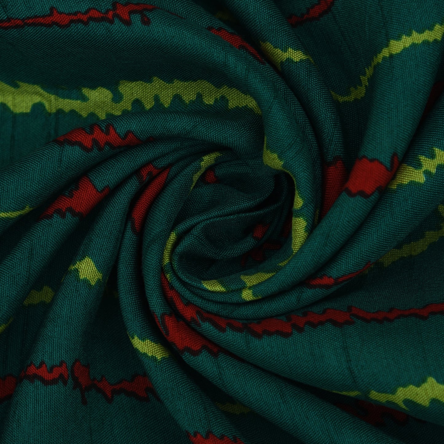 Multicolor Slub Chanderi Print Fabric