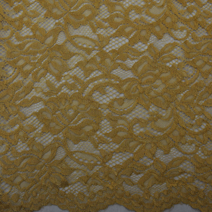 Beige Color Chantilly Lace Fabric