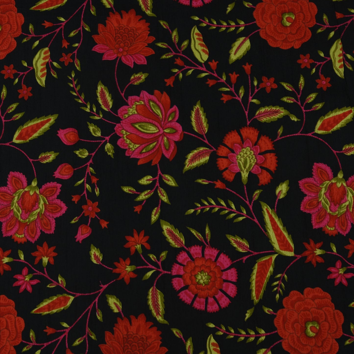 Multicolor Slub Chanderi Print Fabric