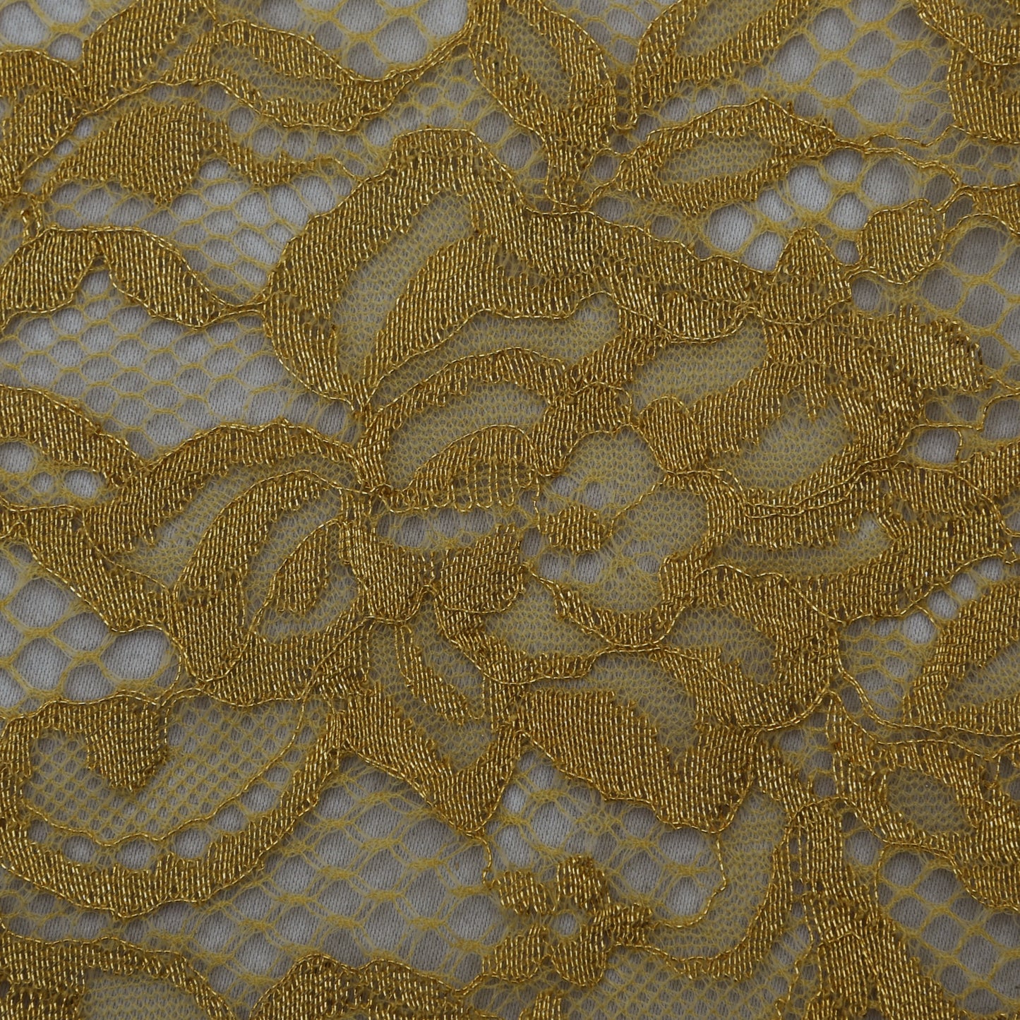 Beige Color Chantilly Lace Fabric