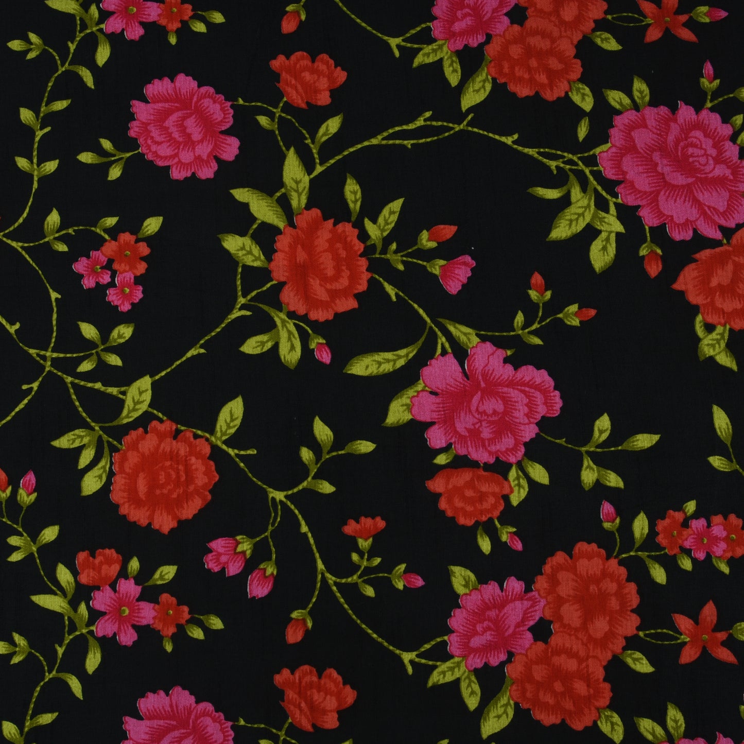 Multicolor Slub Chanderi Print Fabric