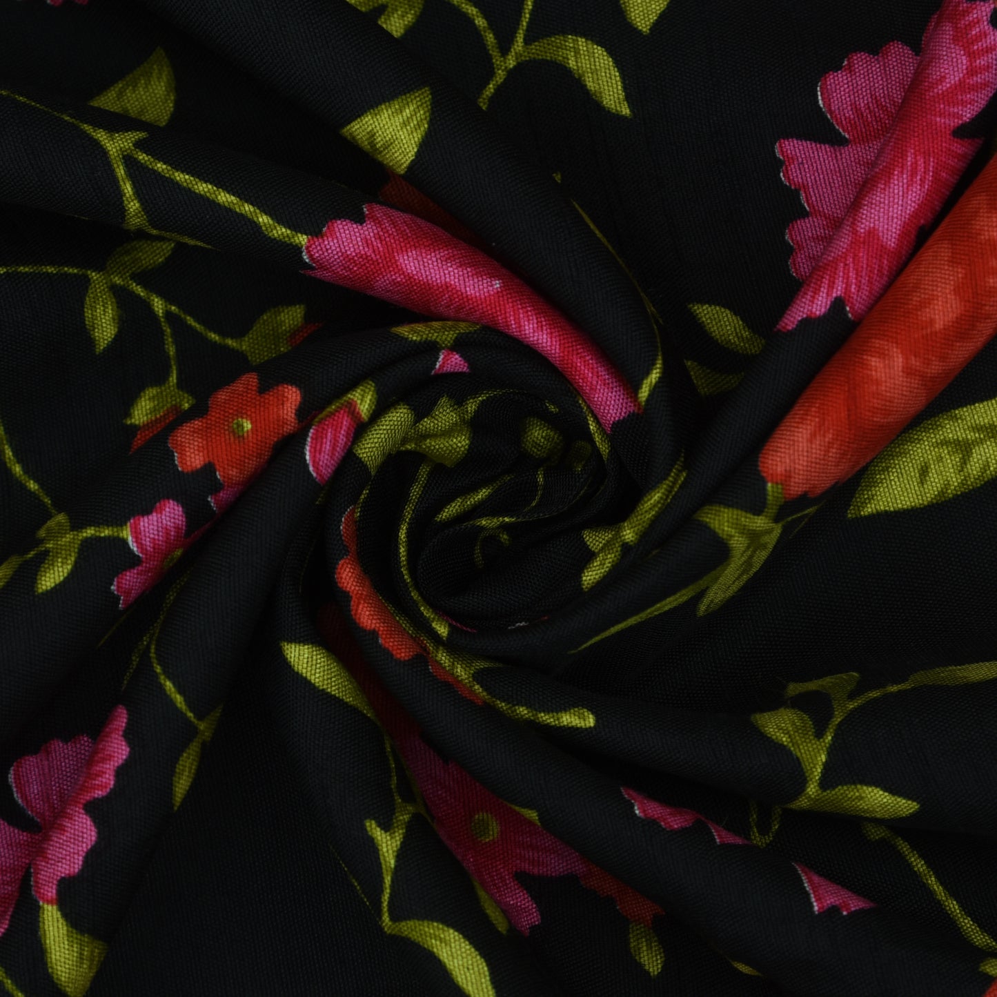Multicolor Slub Chanderi Print Fabric