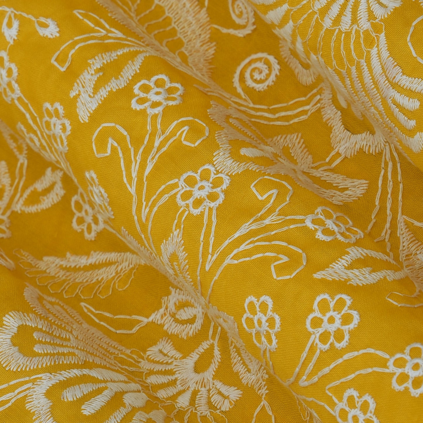 Chanderi Embroidery Fabric