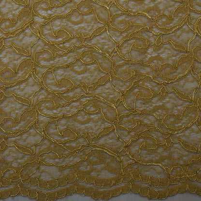 Beige Color Chantilly Lace Fabric