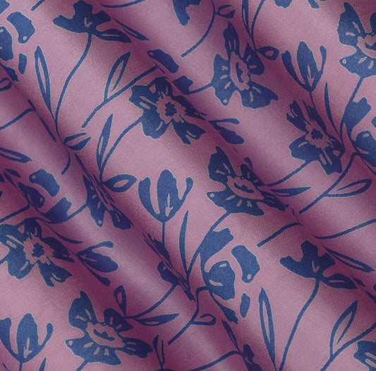 Floral Modal Satin Print Fabric