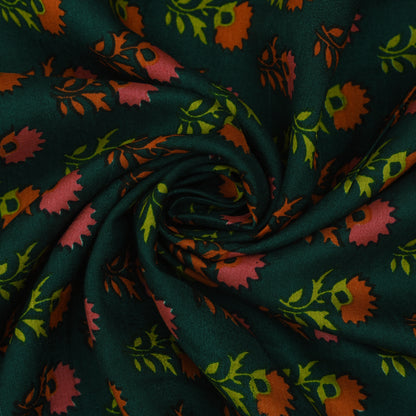 Multicolor Slub Chanderi Print Fabric