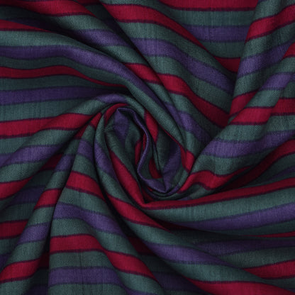 Multicolor Slub Chanderi Print Fabric