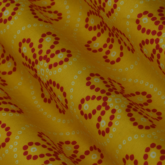 Multicolor Slub Chanderi Print Fabric