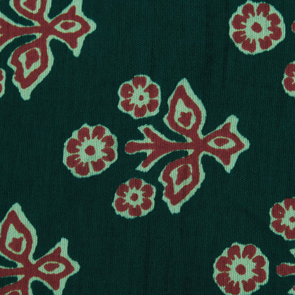 Multicolor Slub Chanderi Print Fabric