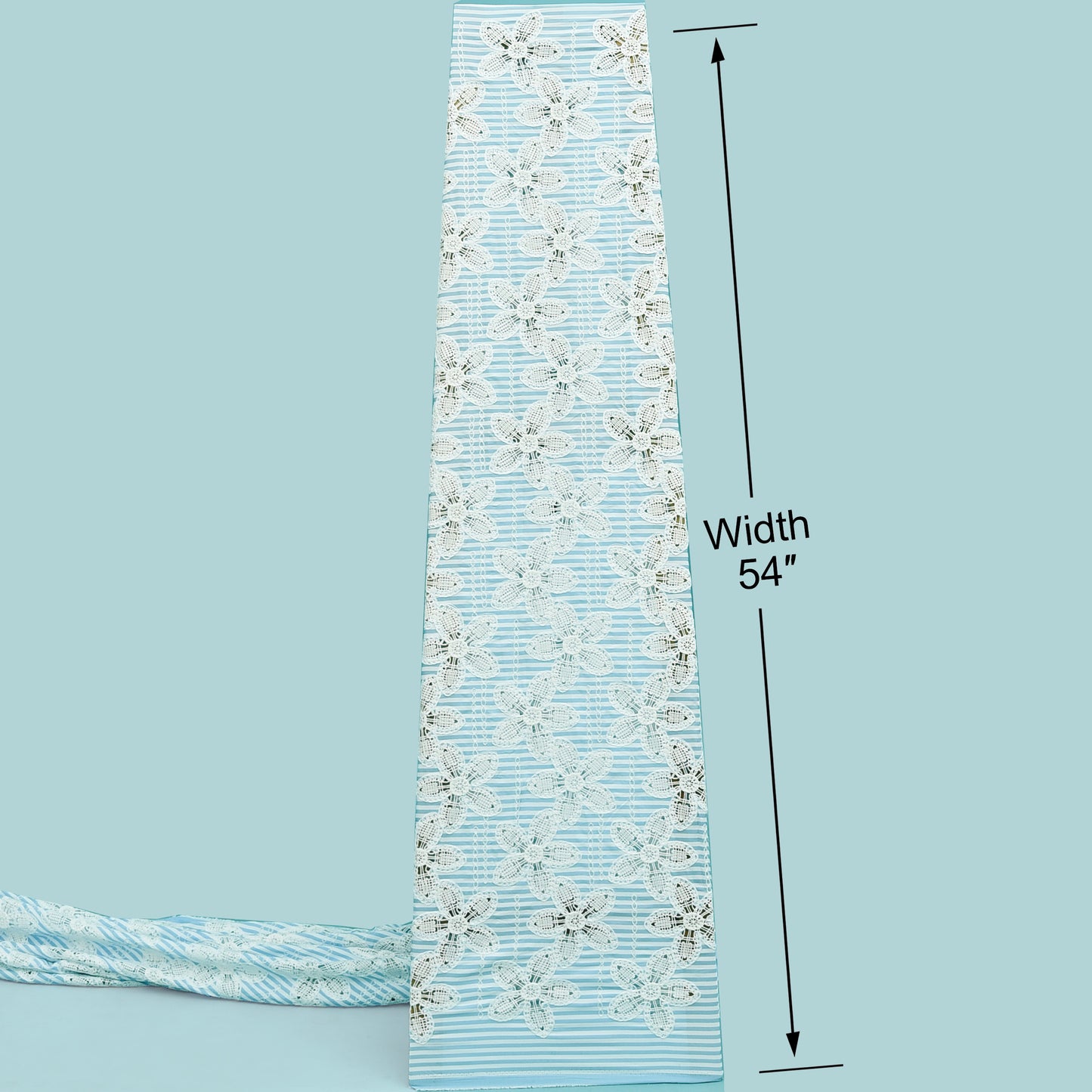 Crepe Stripe Embroidery Fabric