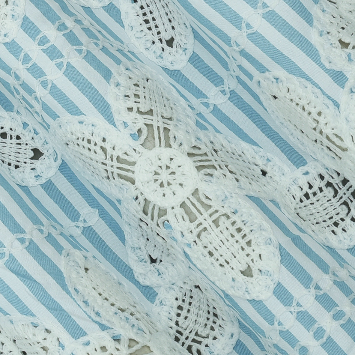 Crepe Stripe Embroidery Fabric