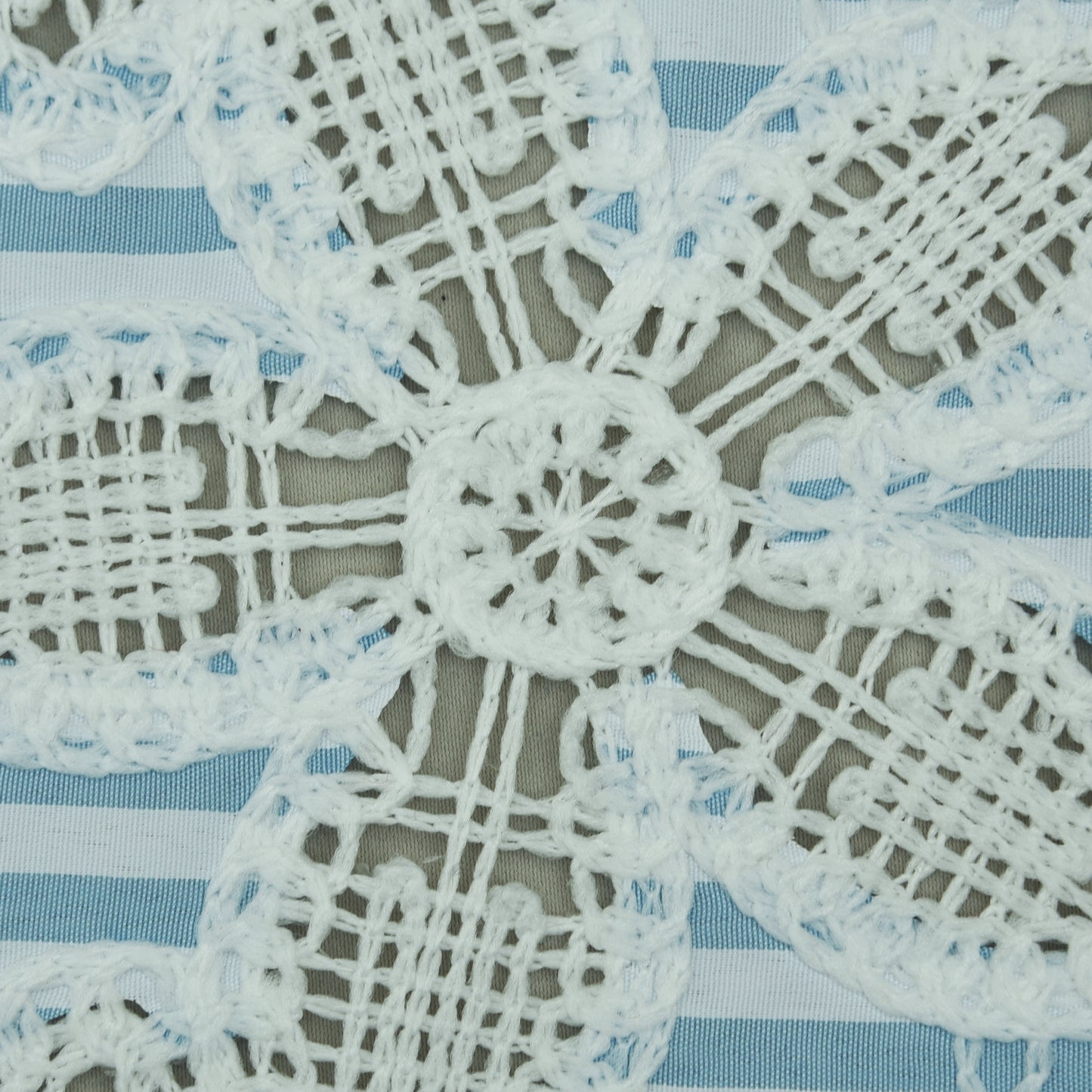 Crepe Stripe Embroidery Fabric