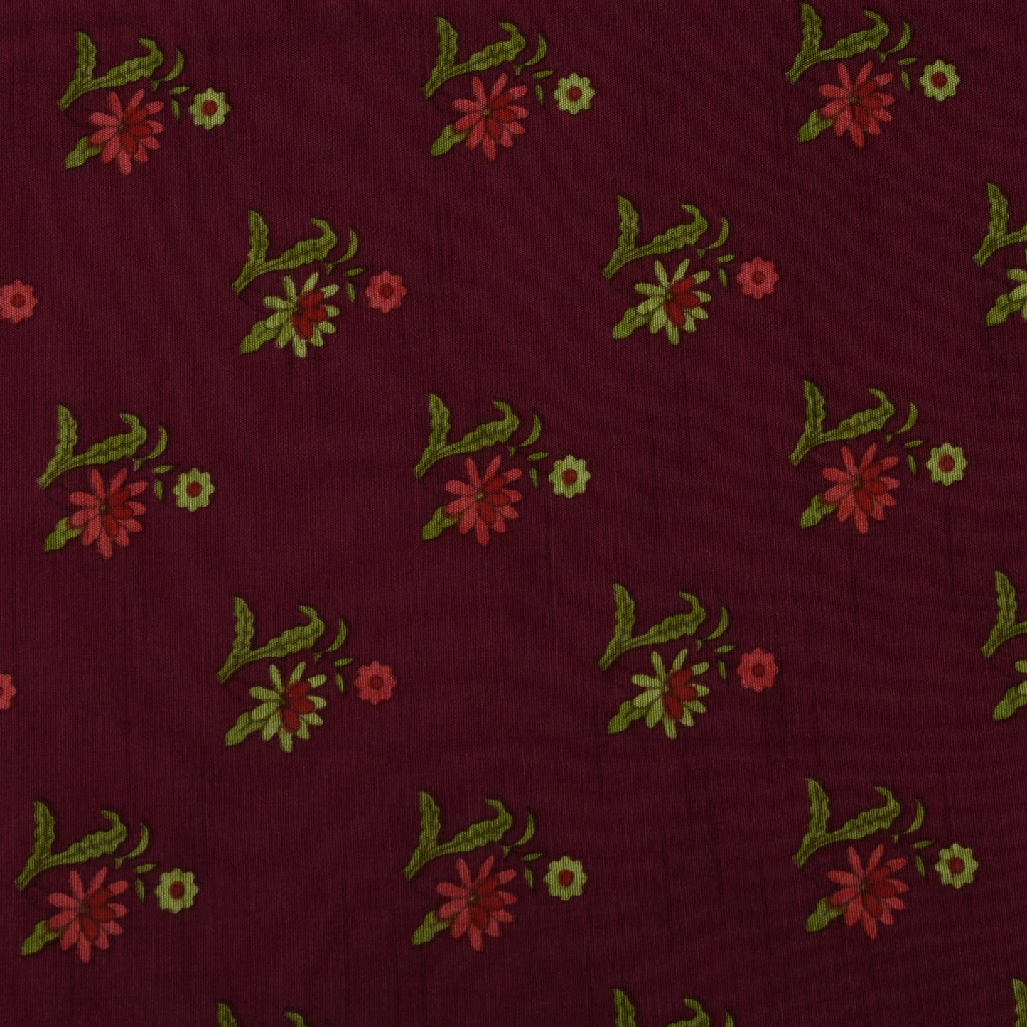 Multicolor Slub Chanderi Print Fabric