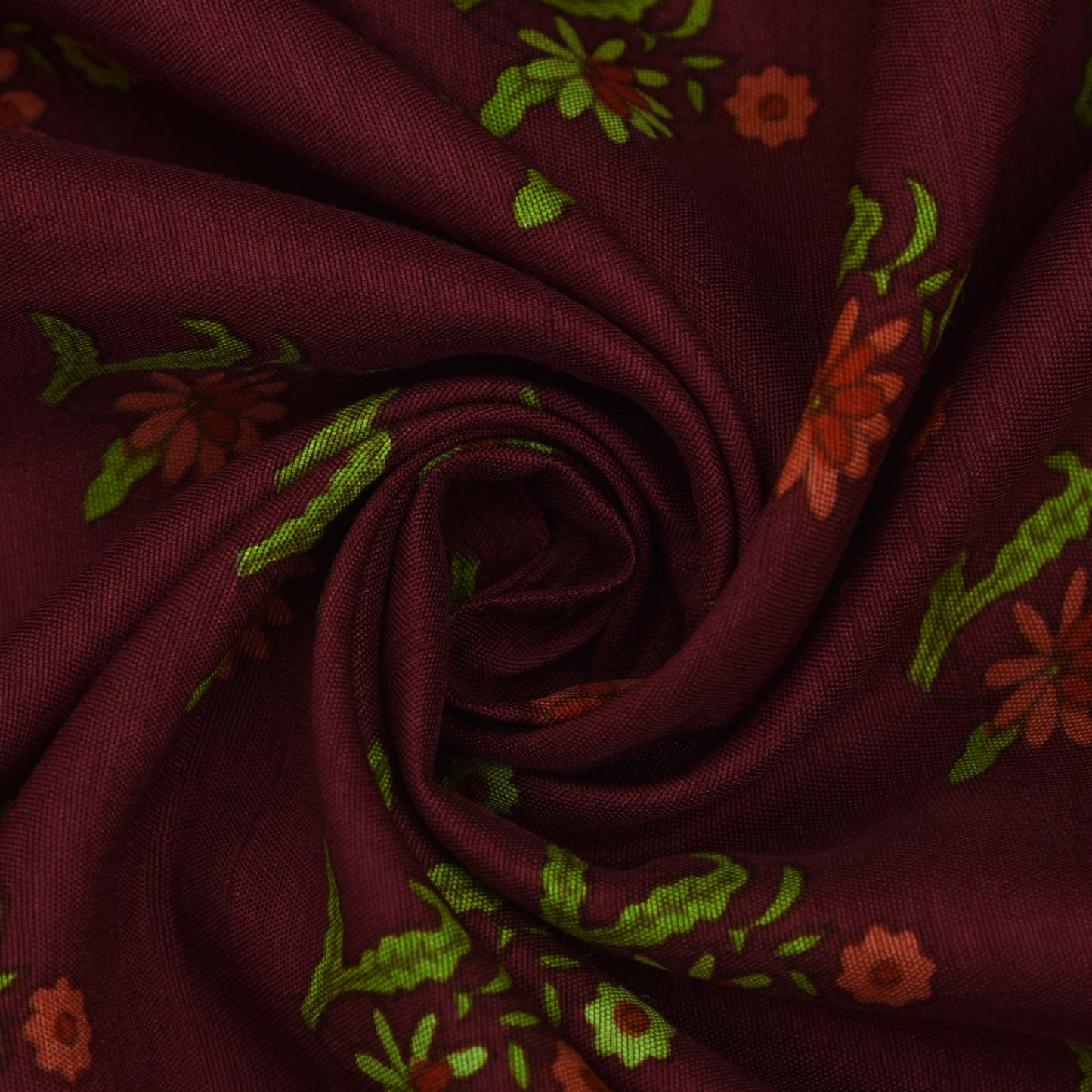 Multicolor Slub Chanderi Print Fabric