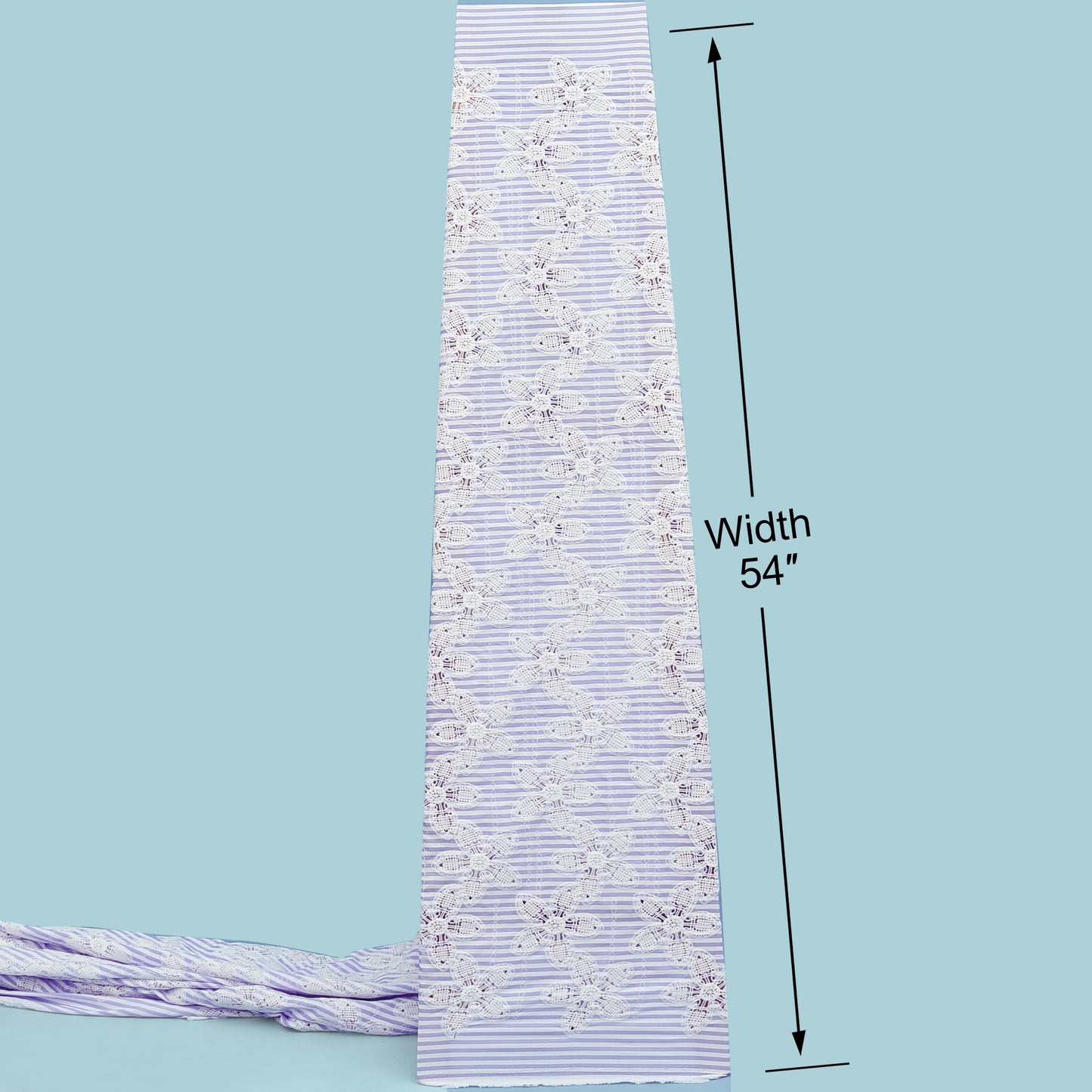 Crepe Stripe Embroidery Fabric