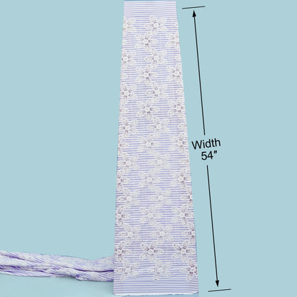 Crepe Stripe Embroidery Fabric