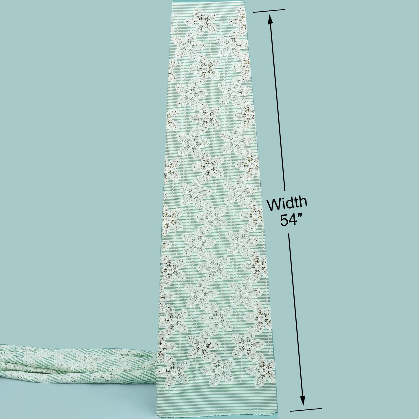 Crepe Stripe Embroidery Fabric