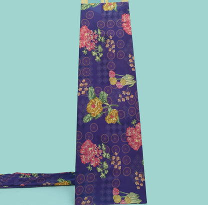 Multicolor Floral Crepe Print Fabric