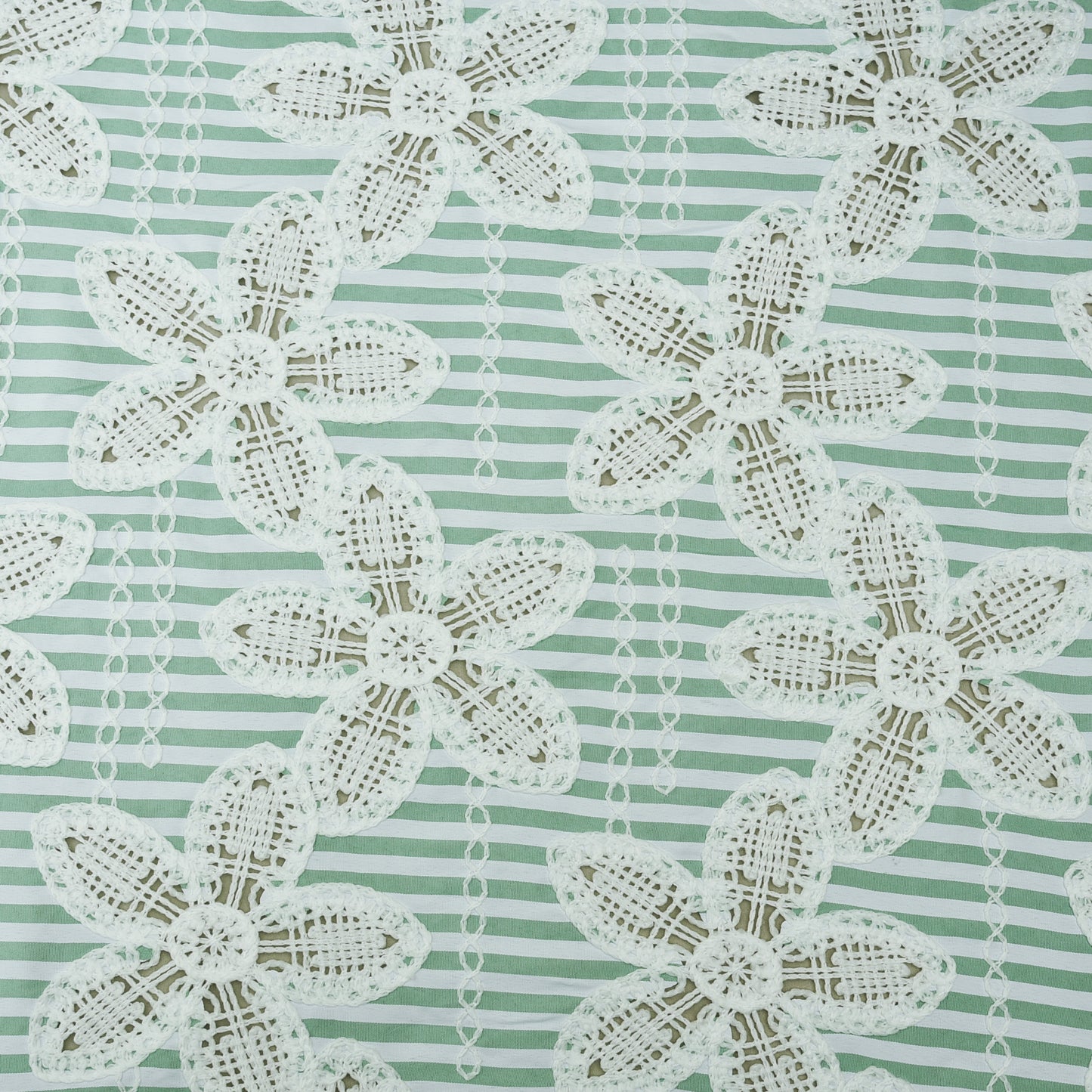 Crepe Stripe Embroidery Fabric