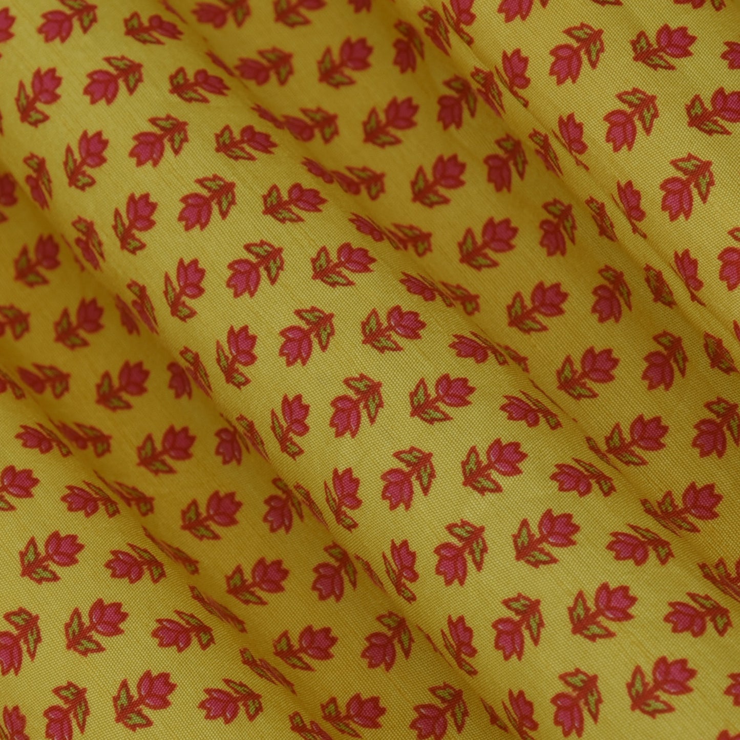 Multicolor Slub Chanderi Print Fabric